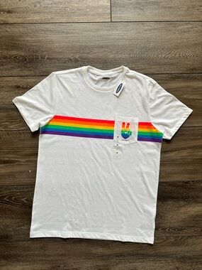Old Navy Pride Graphic T-Shirt - SizeM/ white/ short sleeve cotton t shirt